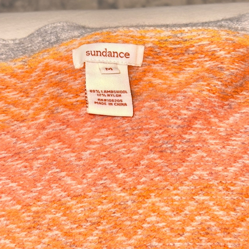 Sundance Orange and Yellow Women's Cardigan Sweater - Picture 6 of 10